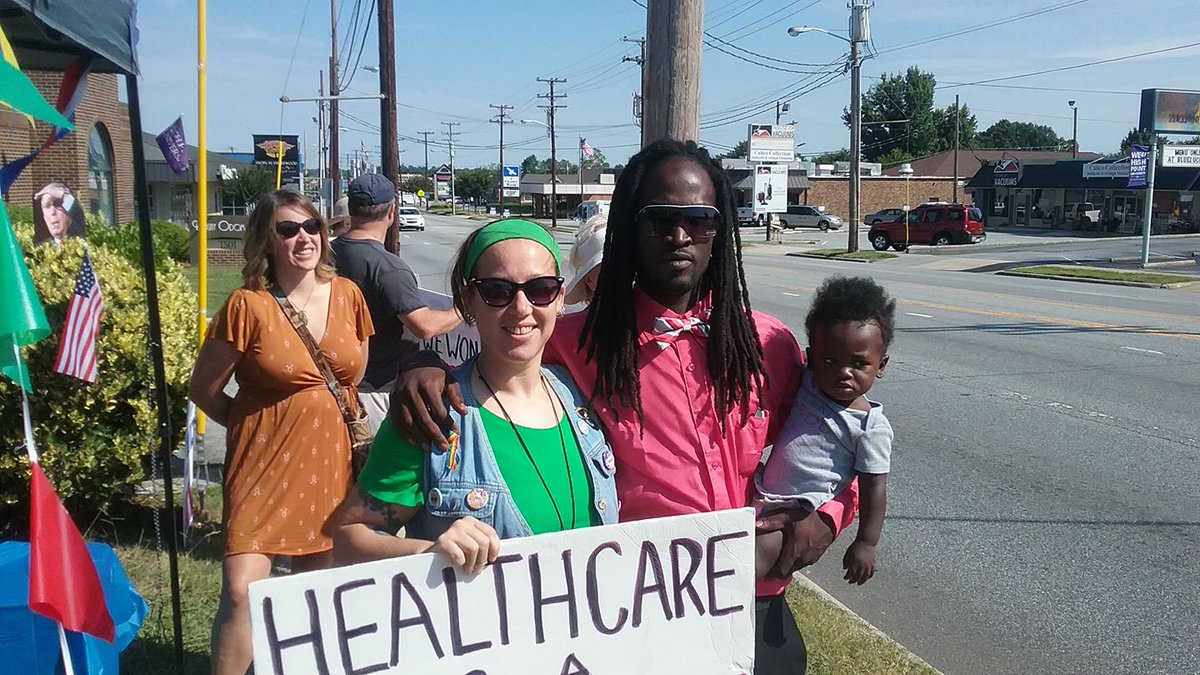 IndivisibleGCo's tweet photo. More photos from today's victory bash.  #TuesdaywithoutTillis #Wewonbutnotdone #Apeoplesvictorybash #IndivisibleHighPoint #IndivisiblesNC https://t.co/JOhv73NgMn