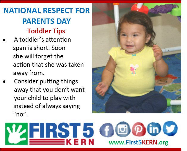 First5Kern's tweet photo. 8/1 "NATIONAL RESPECT FOR PARENTS DAY"
Respect: treating others with care & courtesy.
#First5Kern
#First5NewParentKit #RespectforParentsDay https://t.co/II8WgypezS