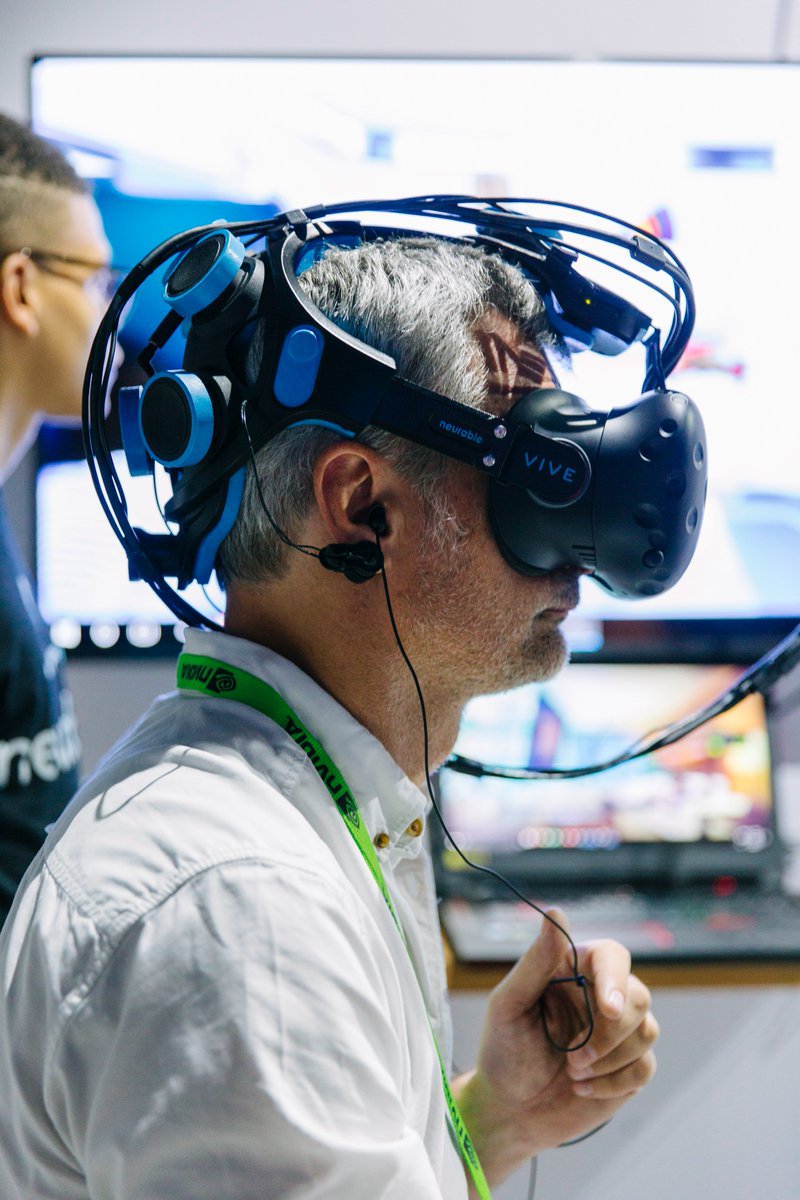 neurable's tweet photo. The PC had the mouse and keyboard. Smartphones have the touch interface. Mixed reality will have brain-computer interfaces.@siggraph #VR #AR https://t.co/cD0d8A3X1d