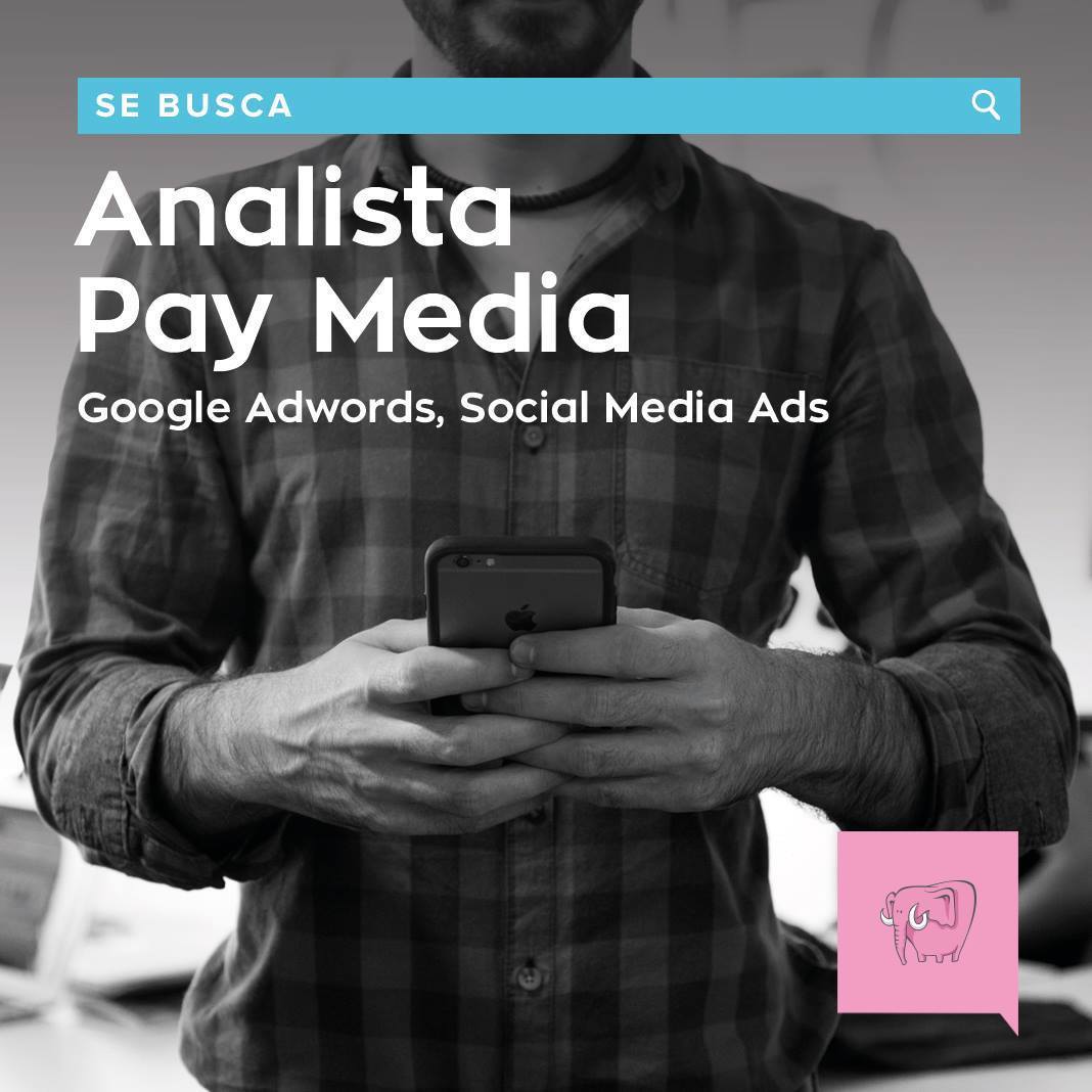 Buscamos Analista de Pay Media, con conocimiento en compra de medios digitales. Envien Cv a hello@creativedreams.mx