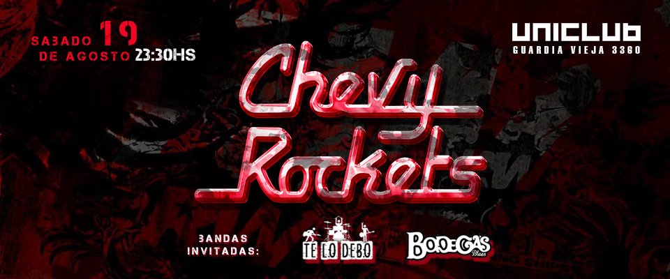 UniclubBA's tweet photo. SABADO 19 de agosto @chevyrocketsok en @UniclubBA 
 junto a @Bodegasblues y @TeLoDeboOficial 
#UNISORTEO https://t.co/5gjQbkeFUI
@vascochevy https://t.co/DWpK2ZclAl