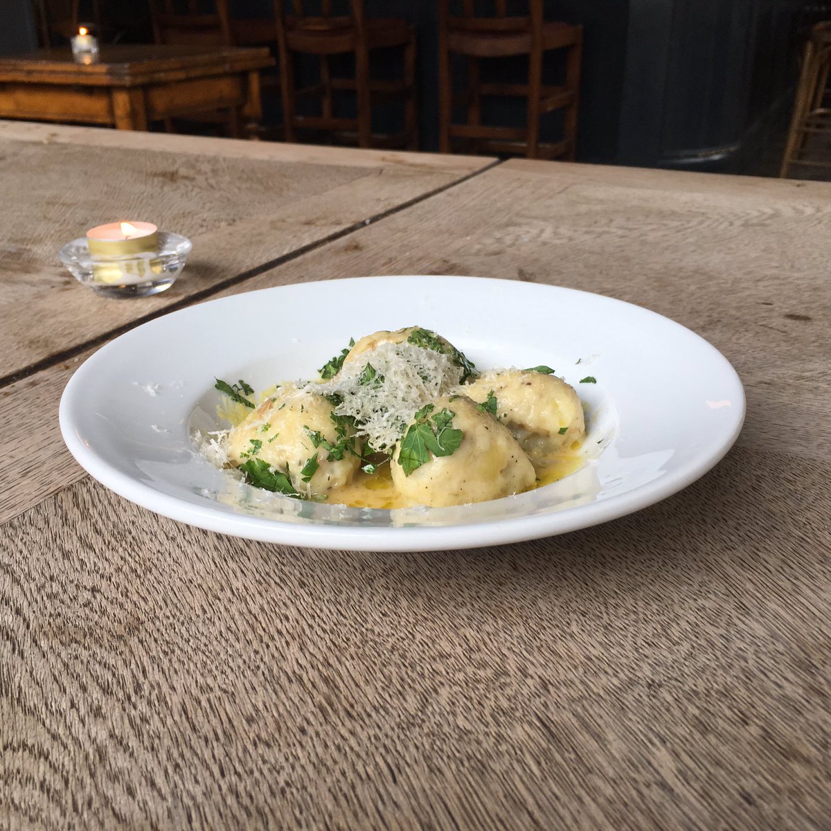 Potato gnocchi with parsley, garlic butter &amp; Parmesan