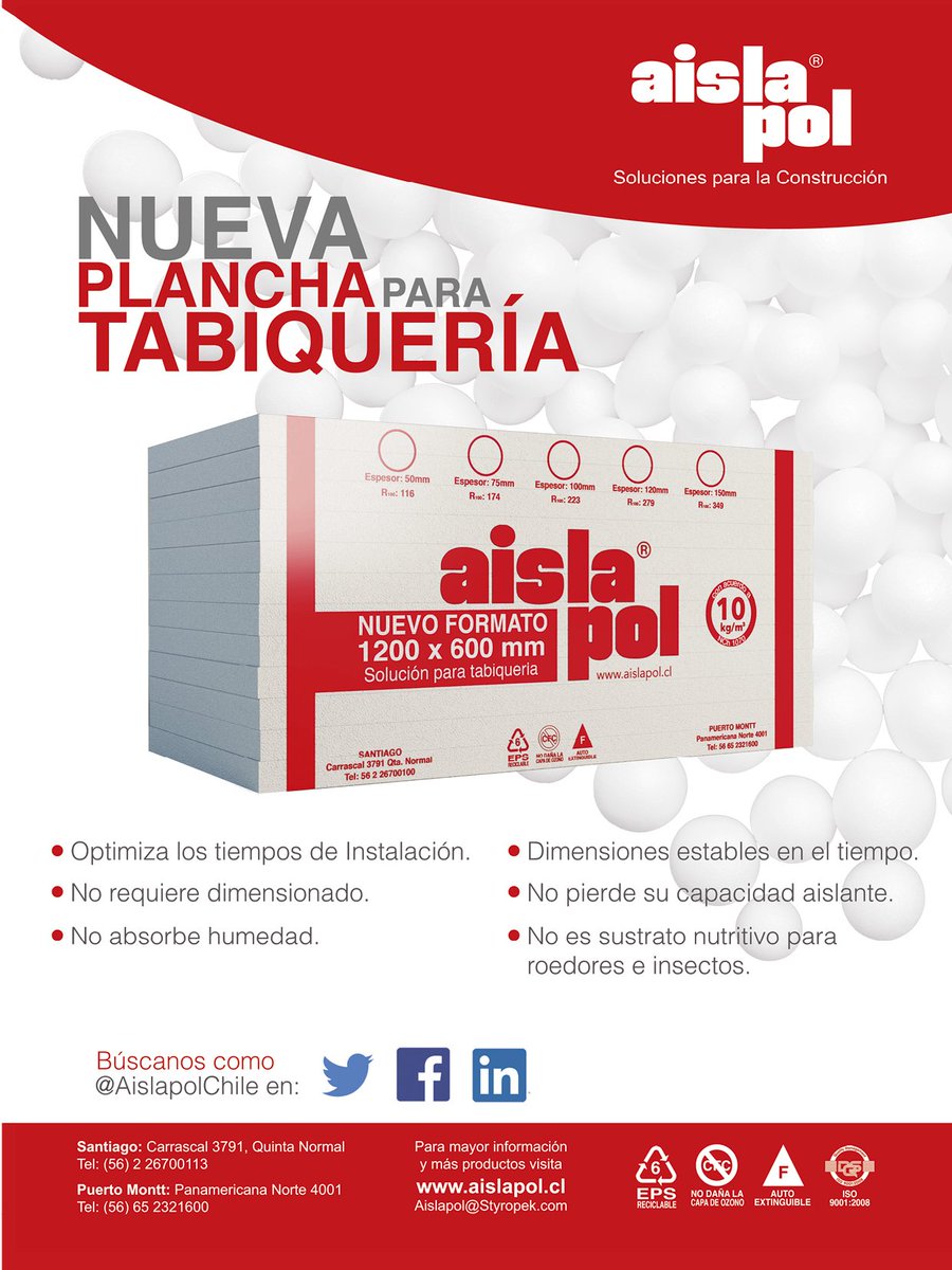 visionferretera's tweet photo. Soluciones para la construcción #AislaPol 

aislapol.cl 

@AislapolChile 

#Revista #VisionFerretera #Chile https://t.co/2lO7uq6VmE