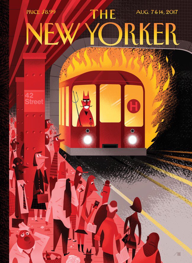 retweet if you've felt personally victimized by the New York subway this summer 👋 <a href="/NewYorker/">The New Yorker</a>