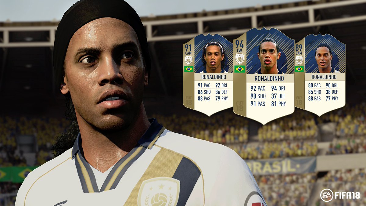 easportsfclatam's tweet photo. ¡@10Ronaldinho es un ICONO! #FUTLIVE #FIFA18 #FUTICON https://t.co/AkPtgCsWfd