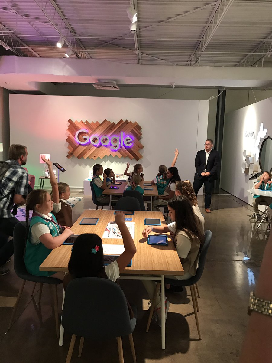 OKContemporary's tweet photo. Thanks to @GSWESTOK for visiting #codedcouture and getting hands-on in the Learning Gallery powered by @Google! https://t.co/RWOmOL4uTg