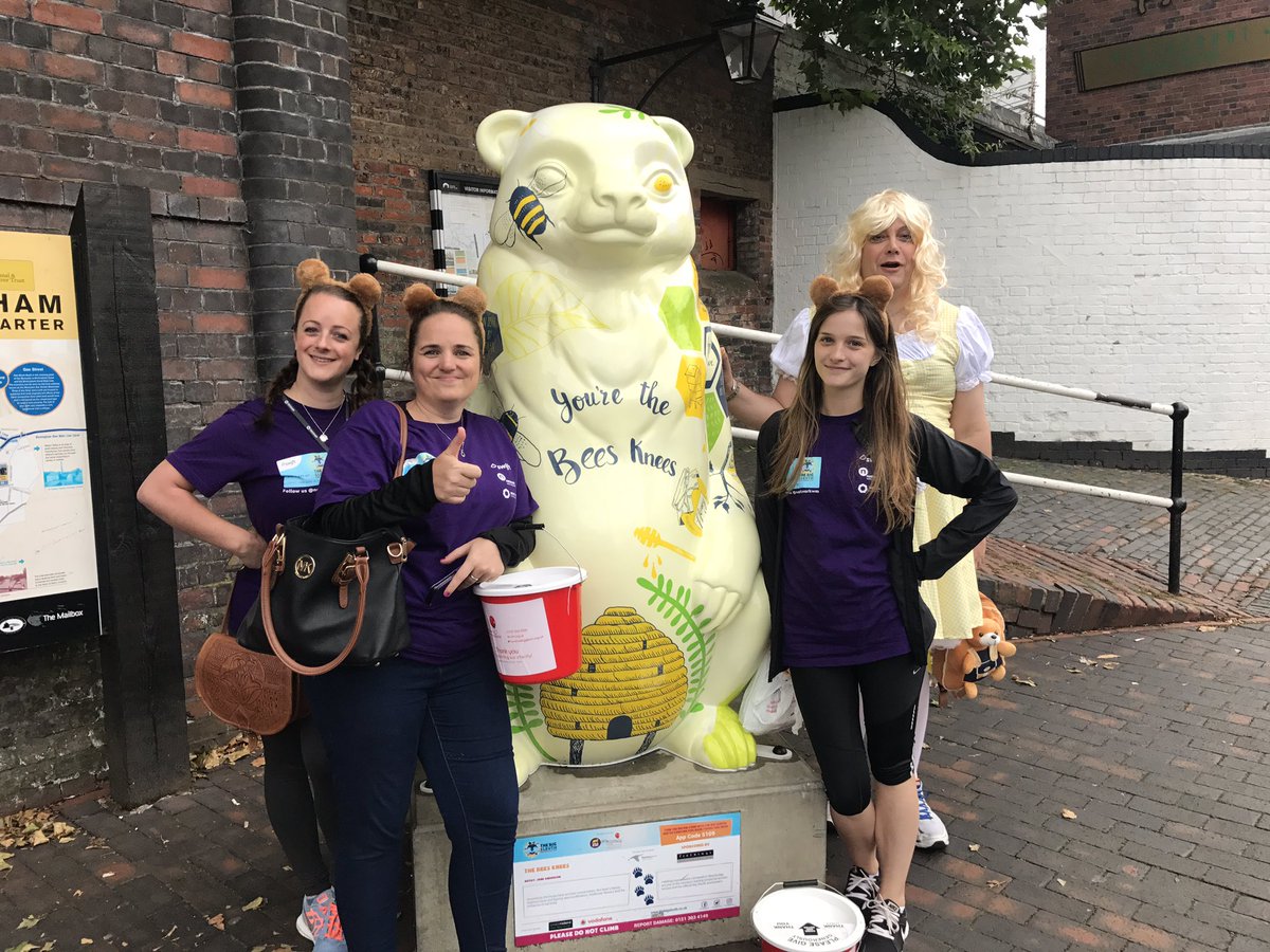 TransportForWM's tweet photo. We have done Gas street canal and @Brindleyplace bears! Only three to go and we have completed the 12 hour challenge! #NWMBears https://t.co/9rFjxbkOCp