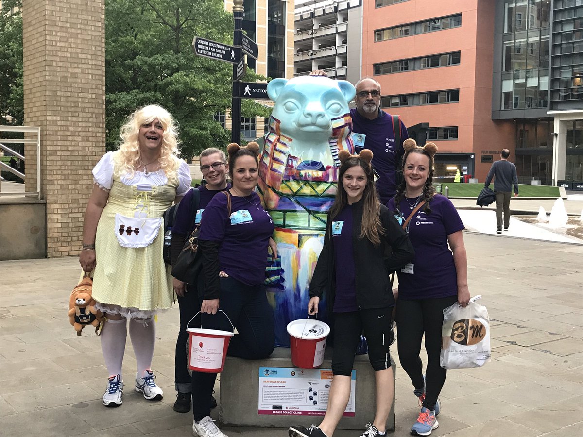 TransportForWM's tweet photo. We have done Gas street canal and @Brindleyplace bears! Only three to go and we have completed the 12 hour challenge! #NWMBears https://t.co/9rFjxbkOCp