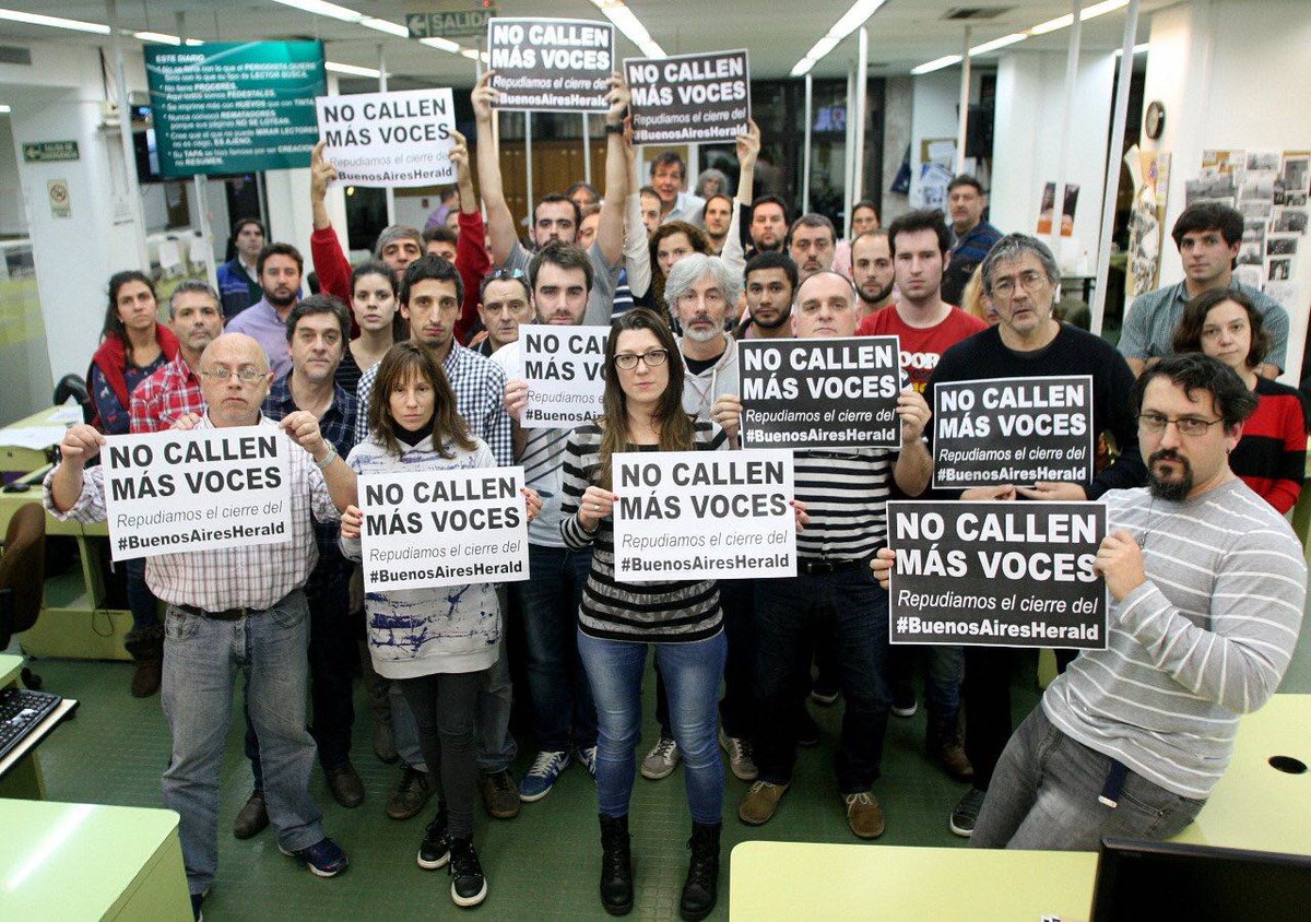 #SinTrabajoNoHayLibertadDeExpresión No al cierre del Buenos Aires Herald