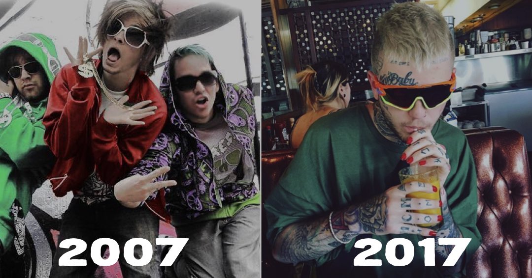 washedupemo's tweet photo. What the mainstream media called emo in 2007 and 2017. https://t.co/LR6gjqMmYa