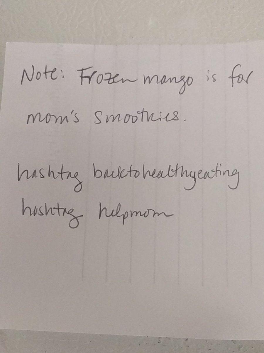 careyhelmick's tweet image. my mom writes out &apos;hashtag&apos; on her notes on the fridge #backtohealthyeating #helpmom #lmao