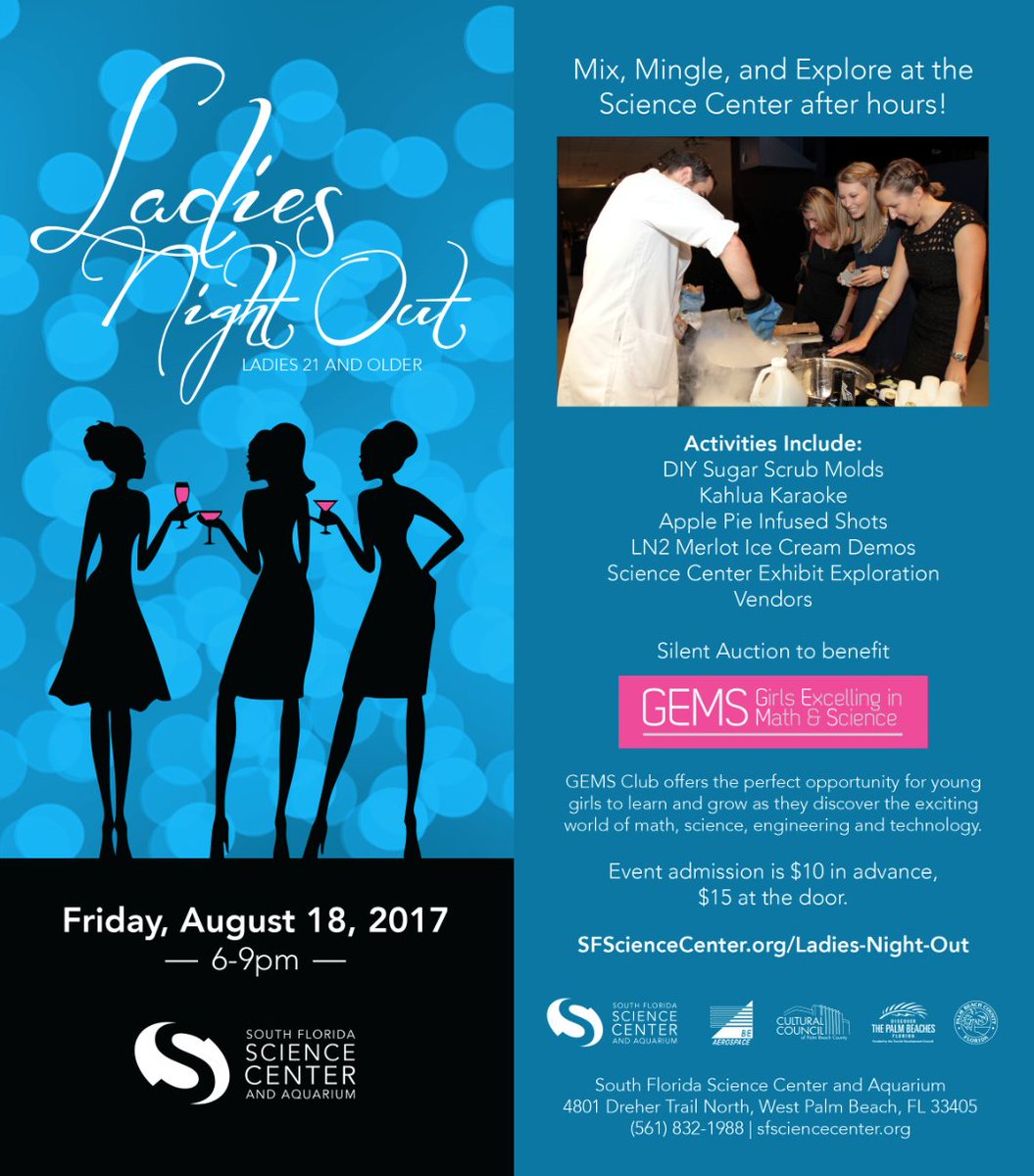 CoxSci's tweet photo. Ladies Night Out is back & better than ever! Pre-sale tickets are only $10 right now: https://t.co/PLCixn0IXe #AdultScience #WomeninScience https://t.co/GPCGQPYreO
