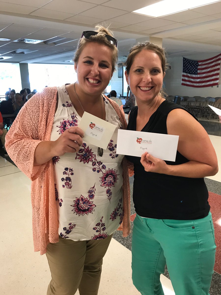 edcampCR's tweet photo. @flipgrid Thanks from our winners at #EdcampCR, someone even facilitated a session on Flipgrid;very appreciative of your lunch contribution! https://t.co/JLWy1ppSNm