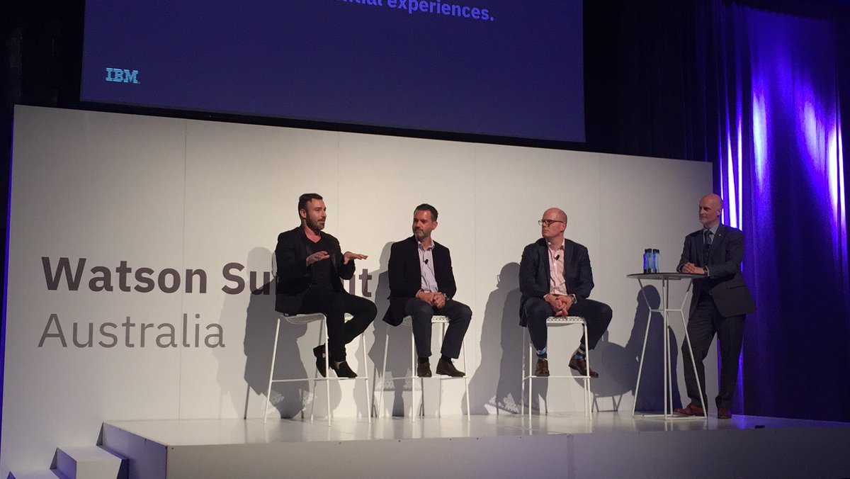 GRONADE's tweet photo. @TomerGarzberg in action at @IBM #WatsonSummit Sydney and Melbourne talking about creative use cases for @IBMWatson. Credit: @stephmccredie https://t.co/DmMICYVzIR