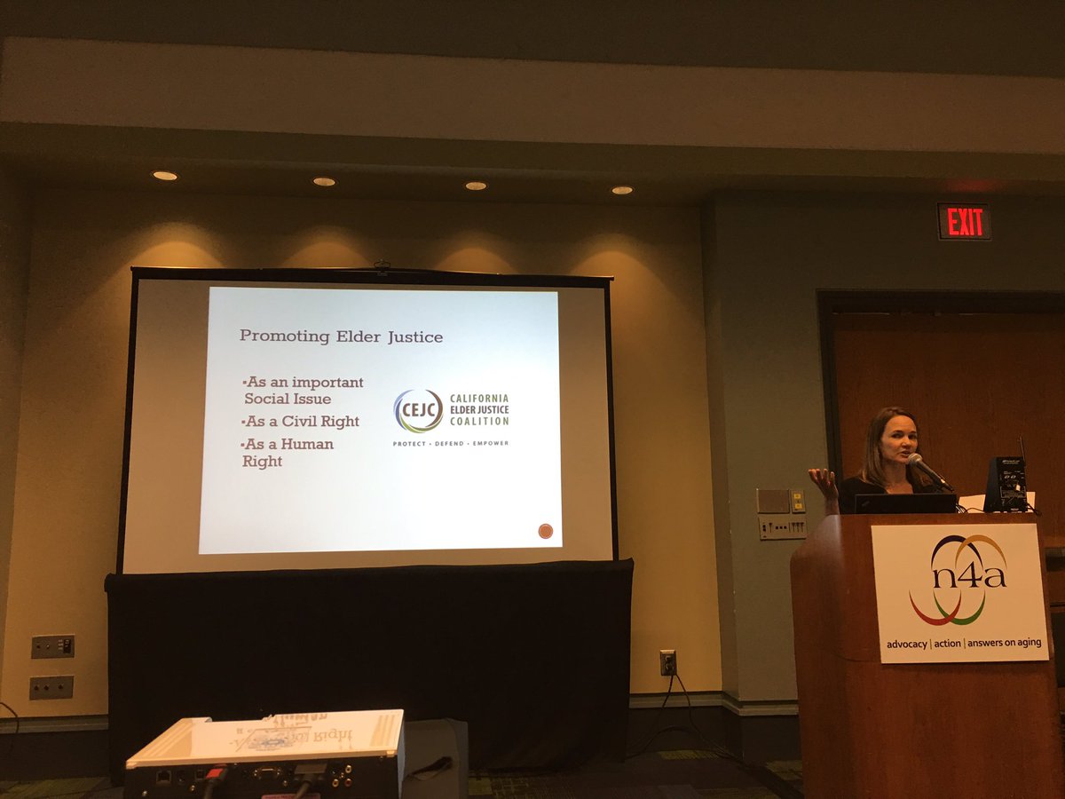 NCEAatUSC's tweet photo. Jill Nielsen, LCSW, Dep Director of Prgms, Dept of Aging and Adult Srvcs, San Francisco, CA - "Promoting #elderjustice as..." https://t.co/ng5VOLwkFJ
