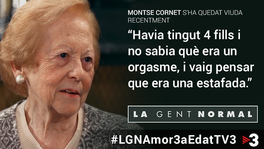 La Montserrat va començar a gaudir del sexe quan es va separar #LGNAmor3aEdatTV3