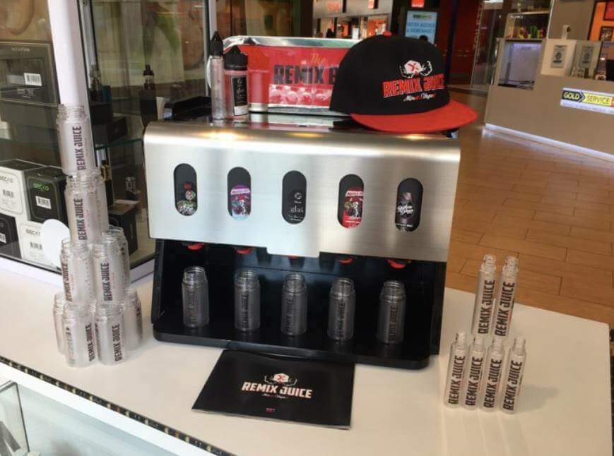 RemixJuiceCOM's tweet photo. If you can't have the #RemixBar, you can choose the #MiniRemixBar with 5 US or Malaysian flavors in the distributor. #Vape #VapeLife #Ejuice https://t.co/tqYQ2k1Bu2