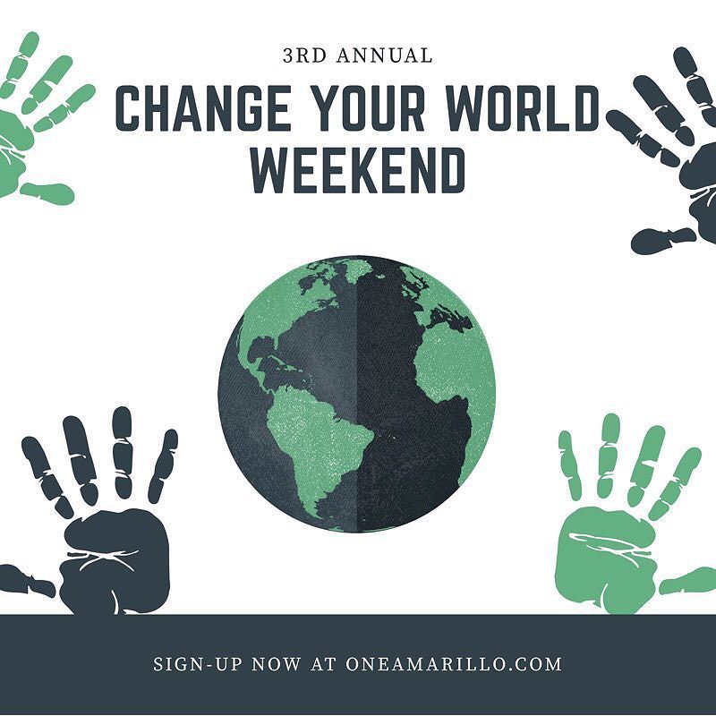 oneamarillo's tweet photo. Change Your World Weekend is this weekend! WE NEED ALL THE PEOPLE WE CAN GET!! Sign up now and bring your friends!!!! #oneamarillo #onestud… https://t.co/NhS8j3pU4X