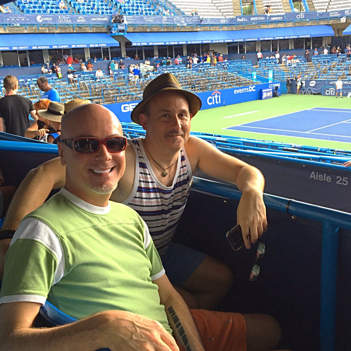 RickHammerly's tweet image. An afternoon/evening of tennis at @CitiOpen w/Mr. Kyrioglou! Just stepped out of air-conditioned @eventsdc suite 4 photo-op! #socivilized