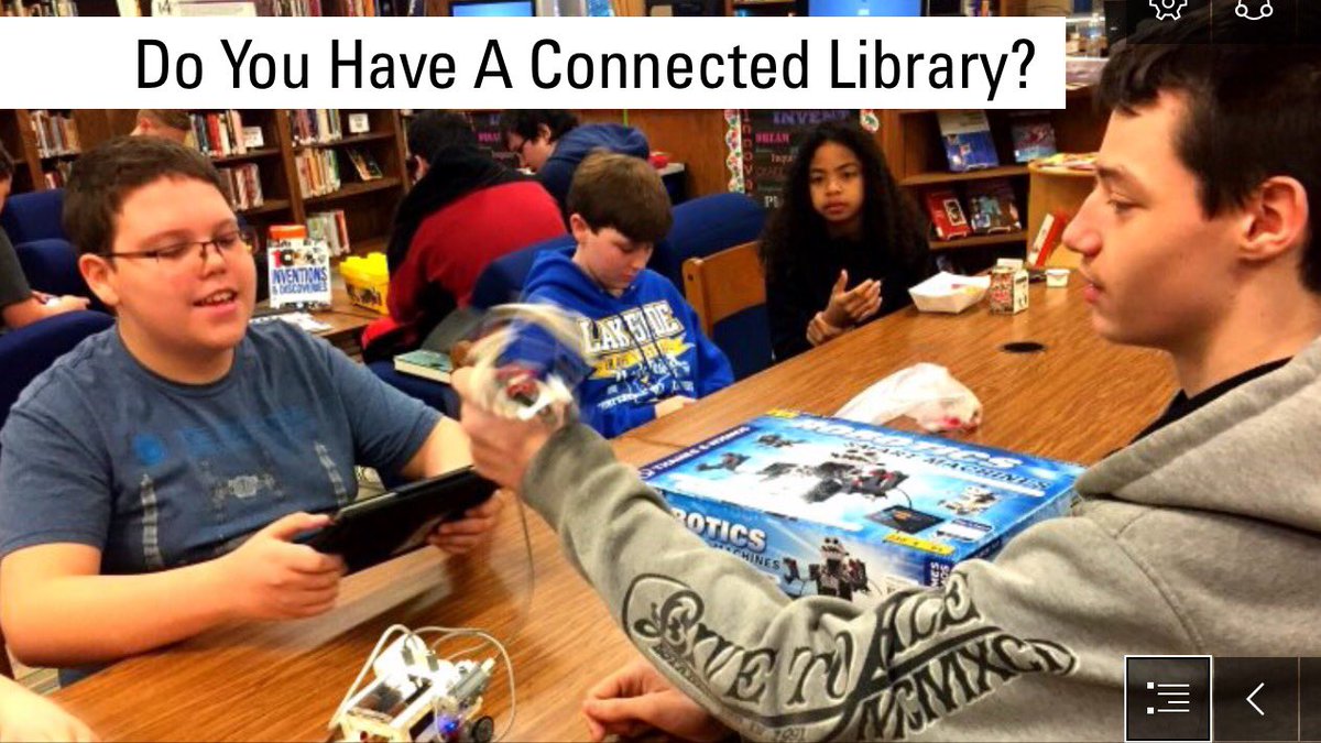 stony12270's tweet photo. Join us in Salon B tmwr at 9:45am or 11am to learn about our connected library at Lakeside High! #aaeamaketodaycount https://t.co/2xTjQ5g3vK