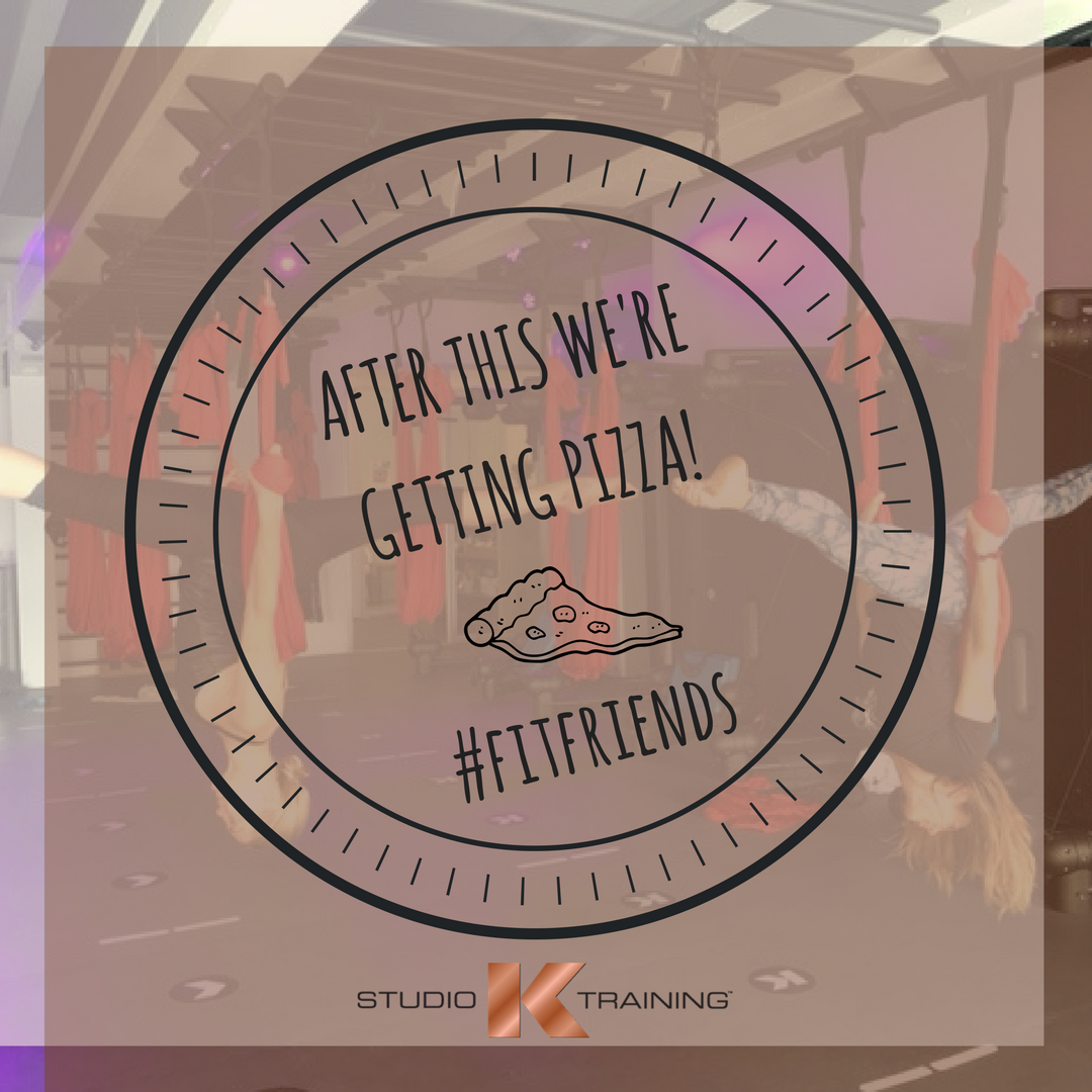 StudioKTraining's tweet photo. Friends who train together, stay together! Bring a friend to a training session for only $20. #socialfitness #grouptraining #aerialyoga https://t.co/iDCy8uMQAS