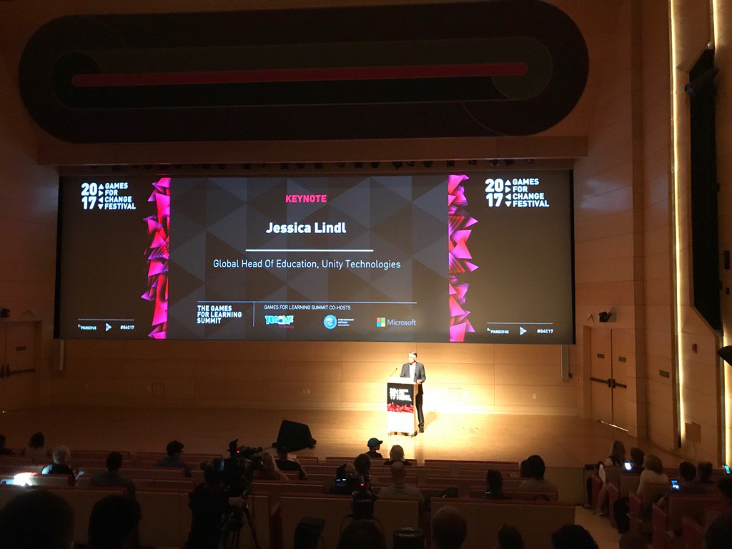 mr_isaacs's tweet photo. Super excited to hear what @jlindl has in store for #unityedu @unity3d #G4C17 @g4c #vredu #games4ed https://t.co/uYqmy5pmm5