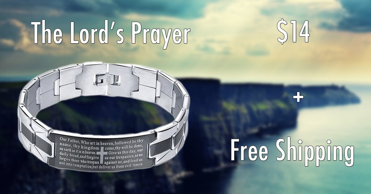 ApparelHope's tweet photo. Get The Lord's Prayer on a bracelet for only $14 NZD! Get in quick, they're selling like hotcakes! (link in bio) https://t.co/aYpKZnPcrS https://t.co/1rizVsEcaS
