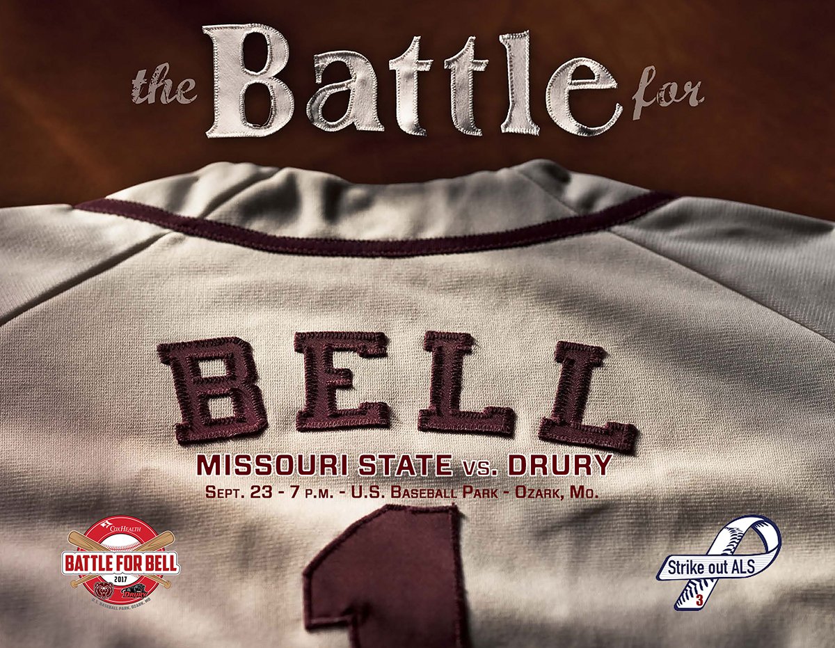 MoStateBSB's tweet photo. #MSUBears, Panthers set to renew 'Battle for Bell' this fall.
https://t.co/M8jW3h3uHq
#StrikeoutALS https://t.co/KkBxyw9Ba2