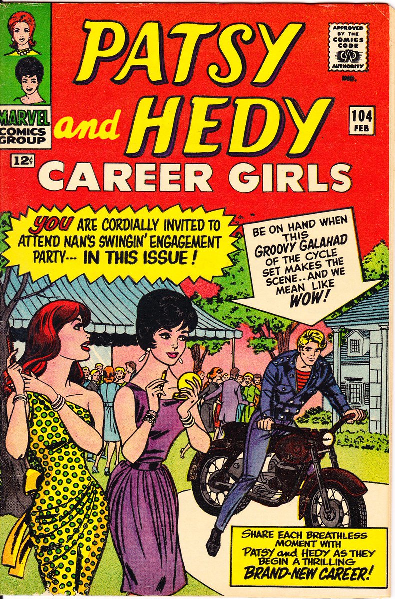 LifeofComics's tweet photo. On #NationalGirlfriendDay We meet #Groovy Gallahad! #PatsyandHedy 104 FVF https://t.co/M6Jp7OuO5l 1966 #RomanceComics #Romance #Love #Comics https://t.co/THrl7rFhRq