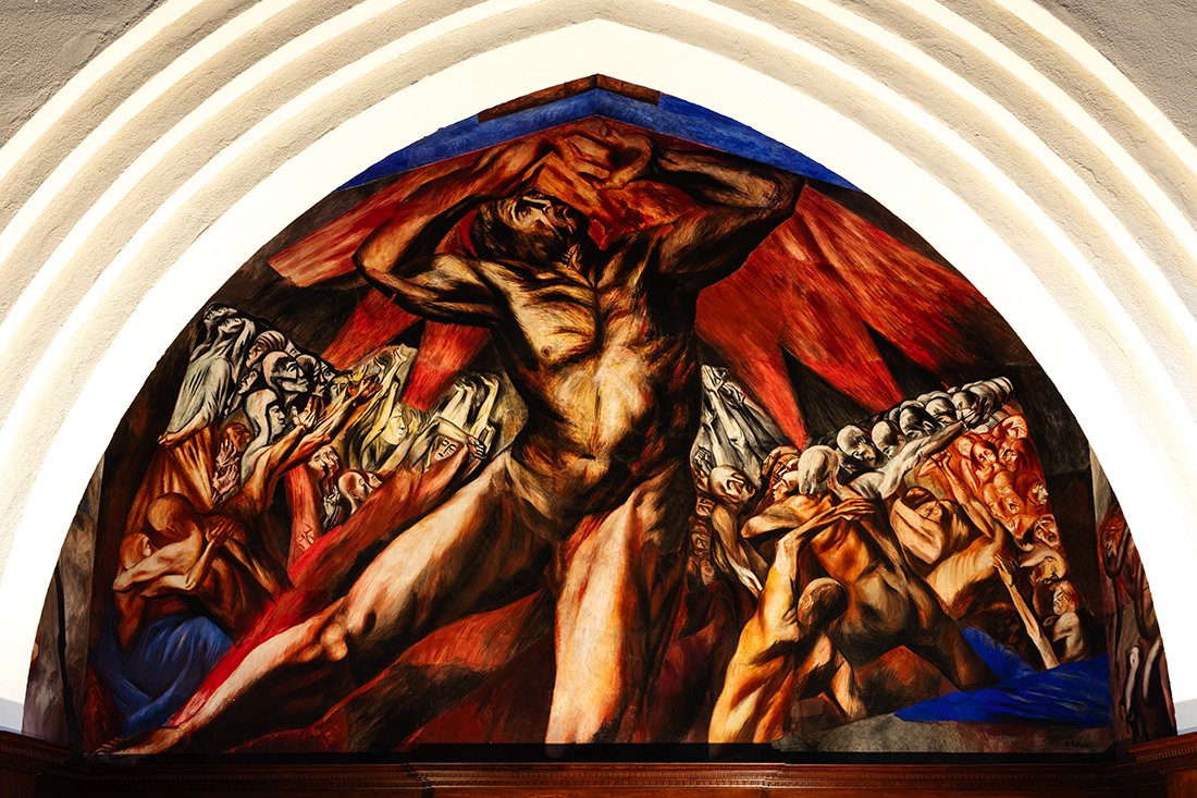 socdec's tweet photo. Jose Clemente Orozco 'Prometheus' (1930)
Mural at Pomona College in Claremont, California https://t.co/TX45SX45SD