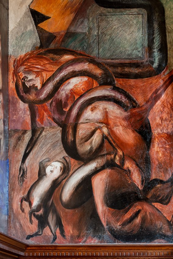 socdec's tweet photo. Jose Clemente Orozco 'Prometheus' (1930)
Mural at Pomona College in Claremont, California https://t.co/TX45SX45SD
