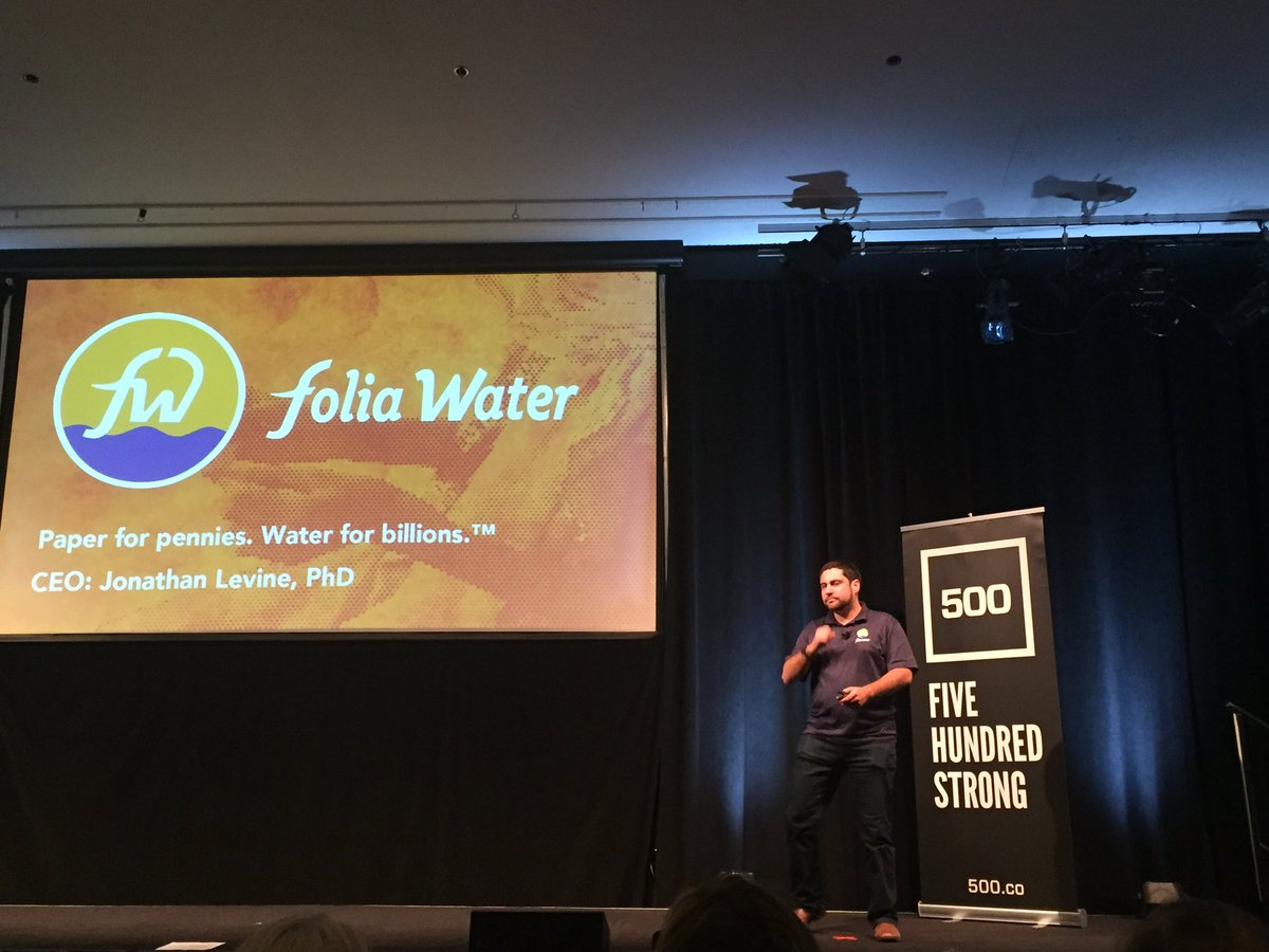 ApptologyCEO's tweet image. .@foliawater water filter for pennies not dollars #500strong #batch21 #startup