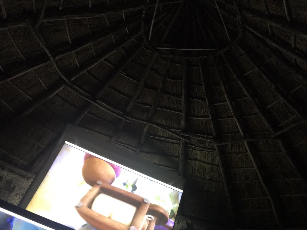 So who wants to go to the movies in a giant roundhouse? Or is it the Smurf House? Summer Camp memories!