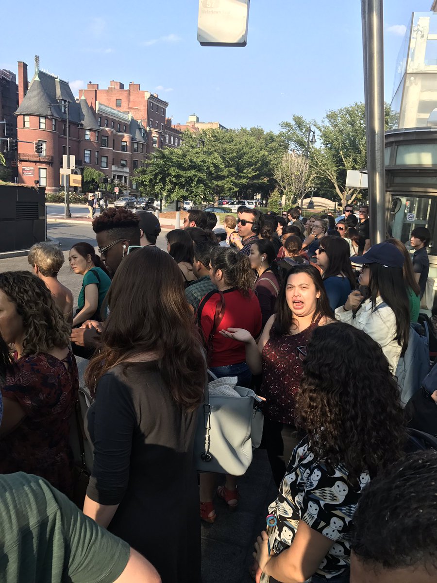 AllieNegron's tweet image. .@MBTA Is it normal for there to be this large of a crowd waiting for the 57 bus during rush hour? #notamused #notpleased