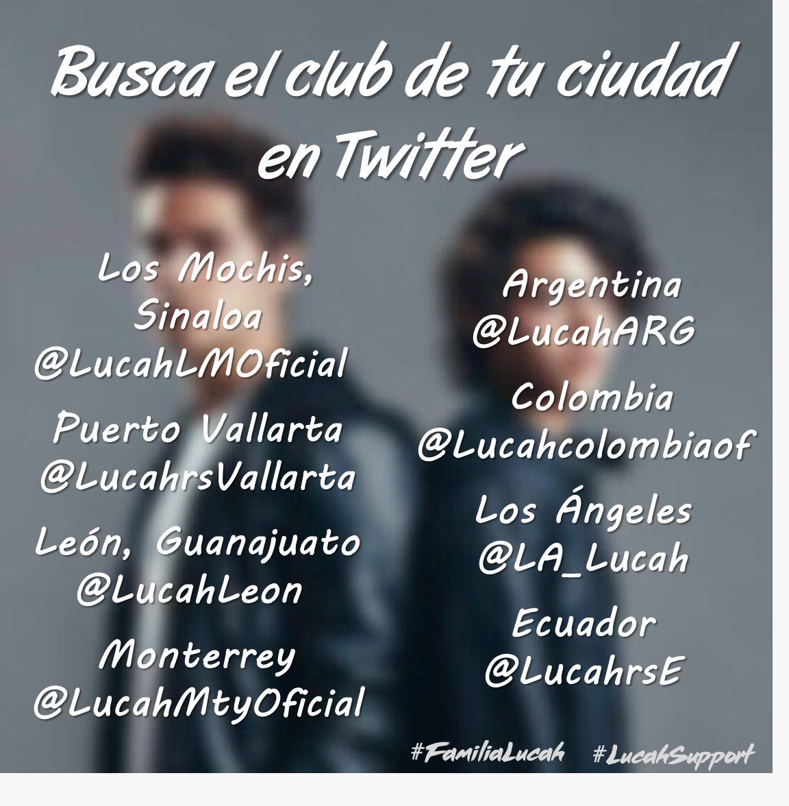 TolucaLucah's tweet photo. Forma parte del club oficial de @LucahOficial  en  tu ciudad  busca en las imágenes  tu cede y manda DM 
 #FamiliaLucah #LucahSupport ❤ https://t.co/3MZufO5Ik2