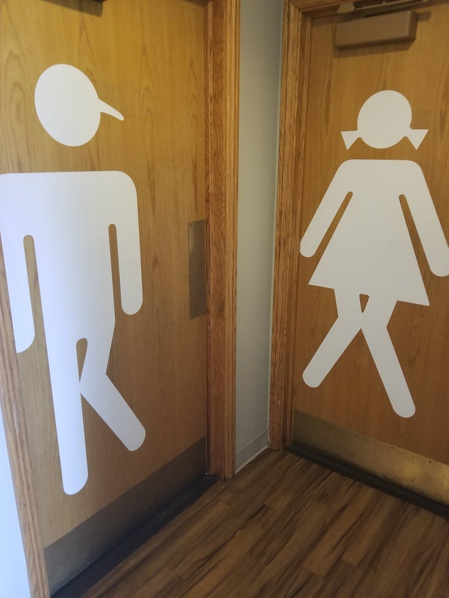 GetWest2017's tweet photo. Best bathroom signs ever!

#tamarisk
#greenriver
#halfwaytoprovo
#getwest https://t.co/x0tQx4teky