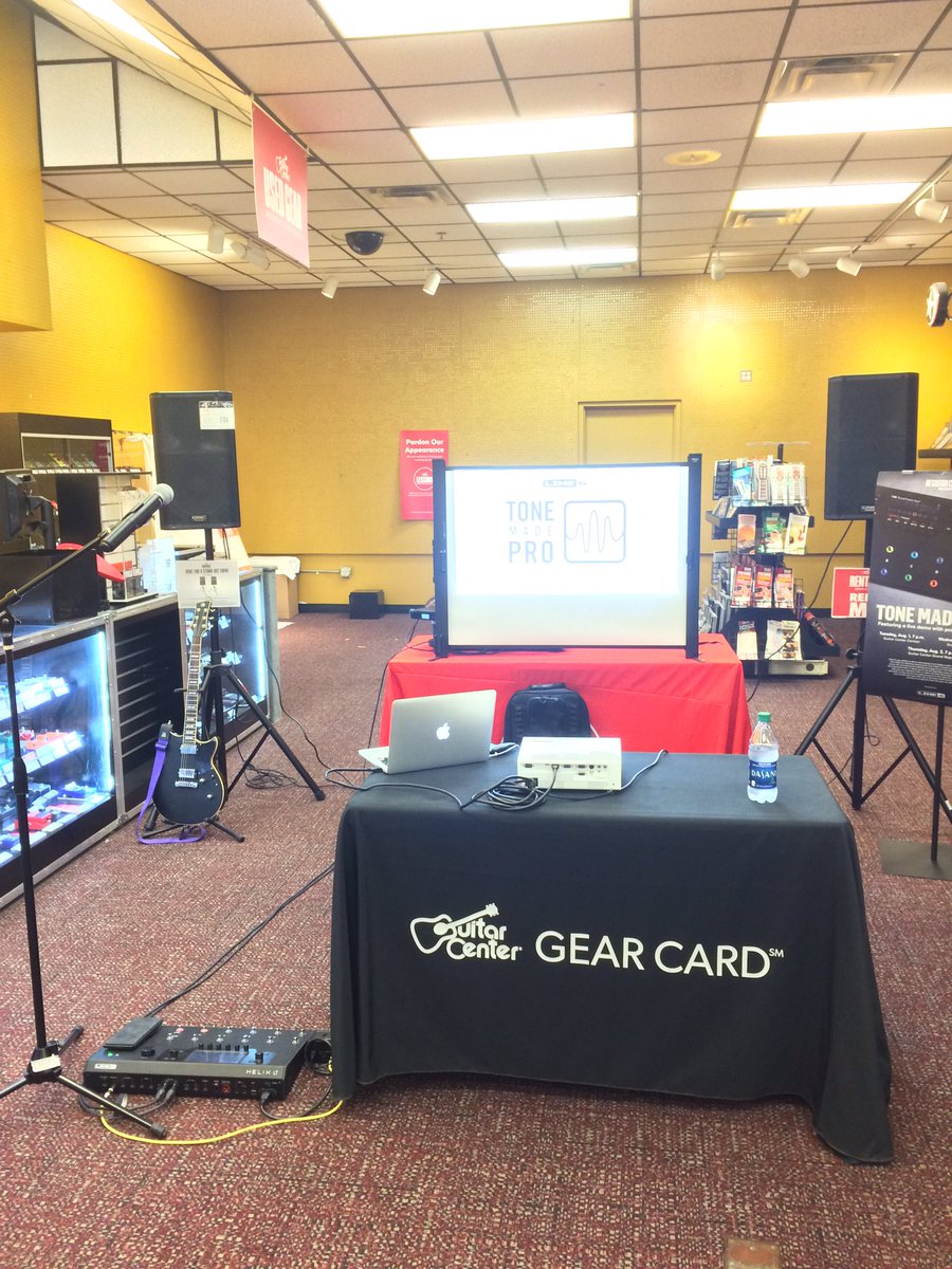 line6dbrown's tweet photo. All set for @Line6 #ToneMadePro @guitarcenter #Canton, MI. This free event starts at 7pm, see you there! https://t.co/PykcR9biaM