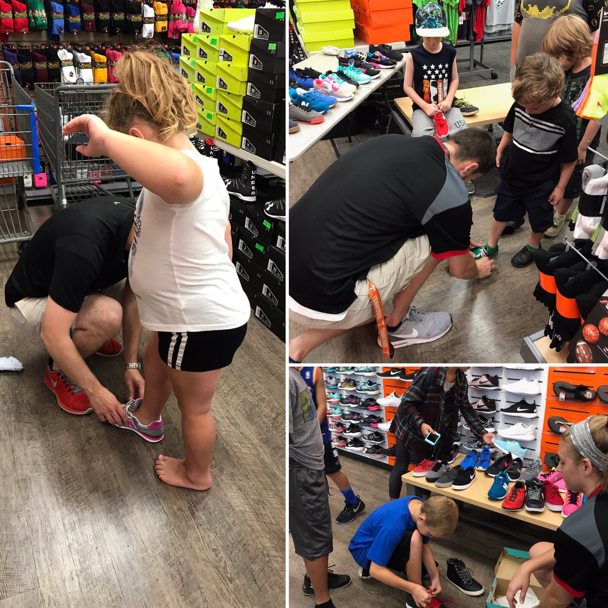 DumplinBGC's tweet photo. #operationshoesupply Big thanks to #walmart, #TrueLifeChurch and #HibbettSports! Over 80 children got new shoes &amp; supplies! https://t.co/tb9quJ4N9b