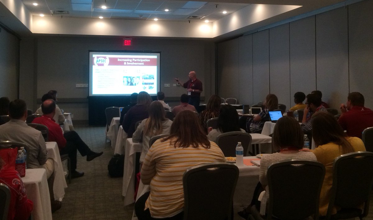 apsec17's tweet photo. Young Alumni breakout session, led by @jreinbolt99 of Texas A&M University and @ehaag of the University of Tennessee #APSEC17 https://t.co/b0Mur3Pj0i