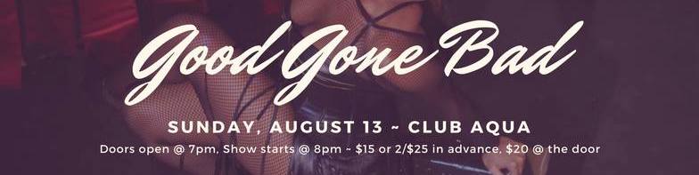 ComfortZoneMD's tweet photo. Who's bad? @KinklesqueDC Good Gone Bad! @AllureBound and @ComfortZoneMD at @AquaDC...Sunday (Aug 13) at 7 pm! (https://t.co/F8uqPXHB8r) https://t.co/4DwYkKOifh