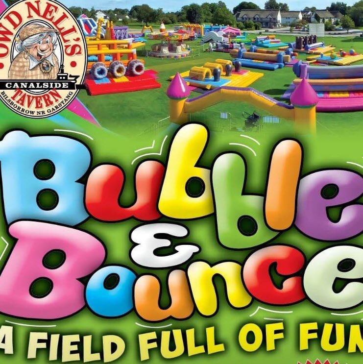 OwdNellsTavern's tweet photo. #bubbleNbounce is with us again 11-28Aug17 #FieldOfFun #canalside @GTHamlet @VisitLancashire @DiscoverWyre @LythamLifeStyle @Live_PF @LWandF https://t.co/H7Bu4vaEu6