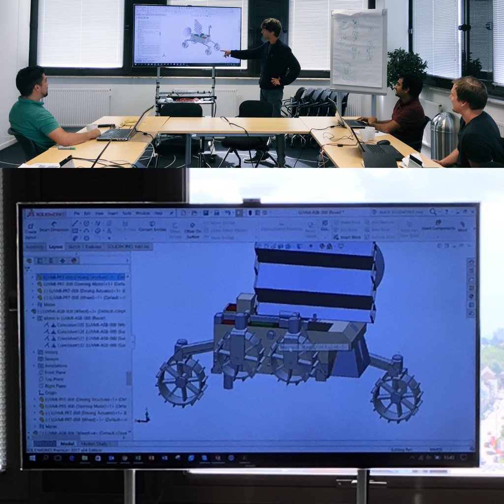 DiegoU's tweet photo. The birth of a mission to the "dark side" of the Moon @LUVMI_rover #concurrentdesign #researchimpactEU https://t.co/rFmVY1tSpB