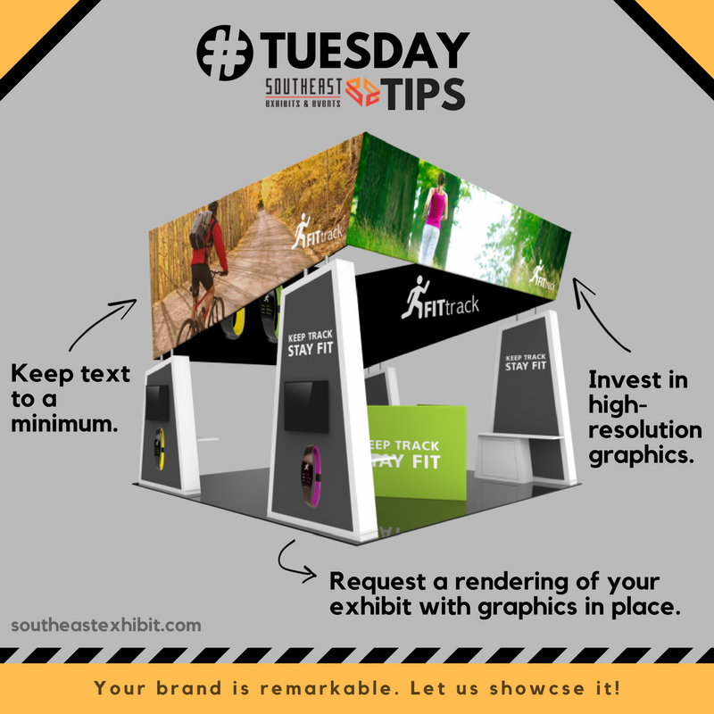 SE_Exhibits's tweet photo. Your trade show graphics should stand out and bring the attendees in! Keep it clean, consistent, and compelling. https://t.co/KaYdMJZlsE