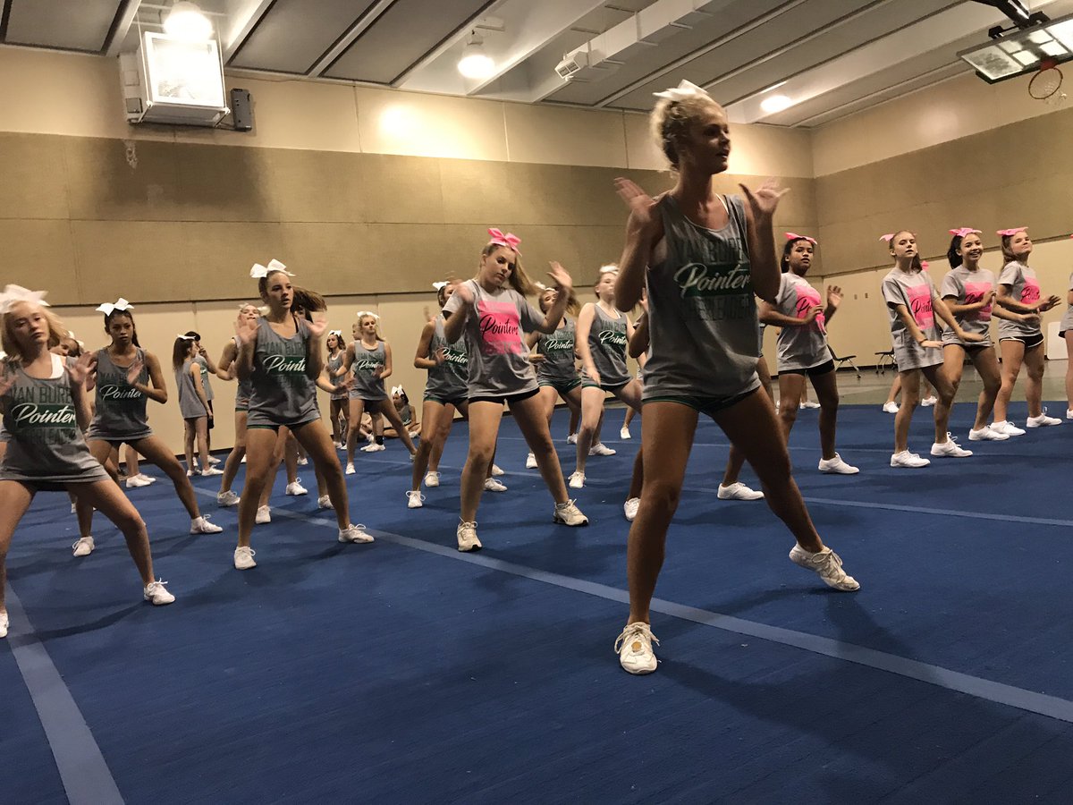 PointerCheer's tweet photo. Great first day of Cheer Clinic. #VBCheer #PointerPride πΆπ https://t.co/oHDh9E5EtV