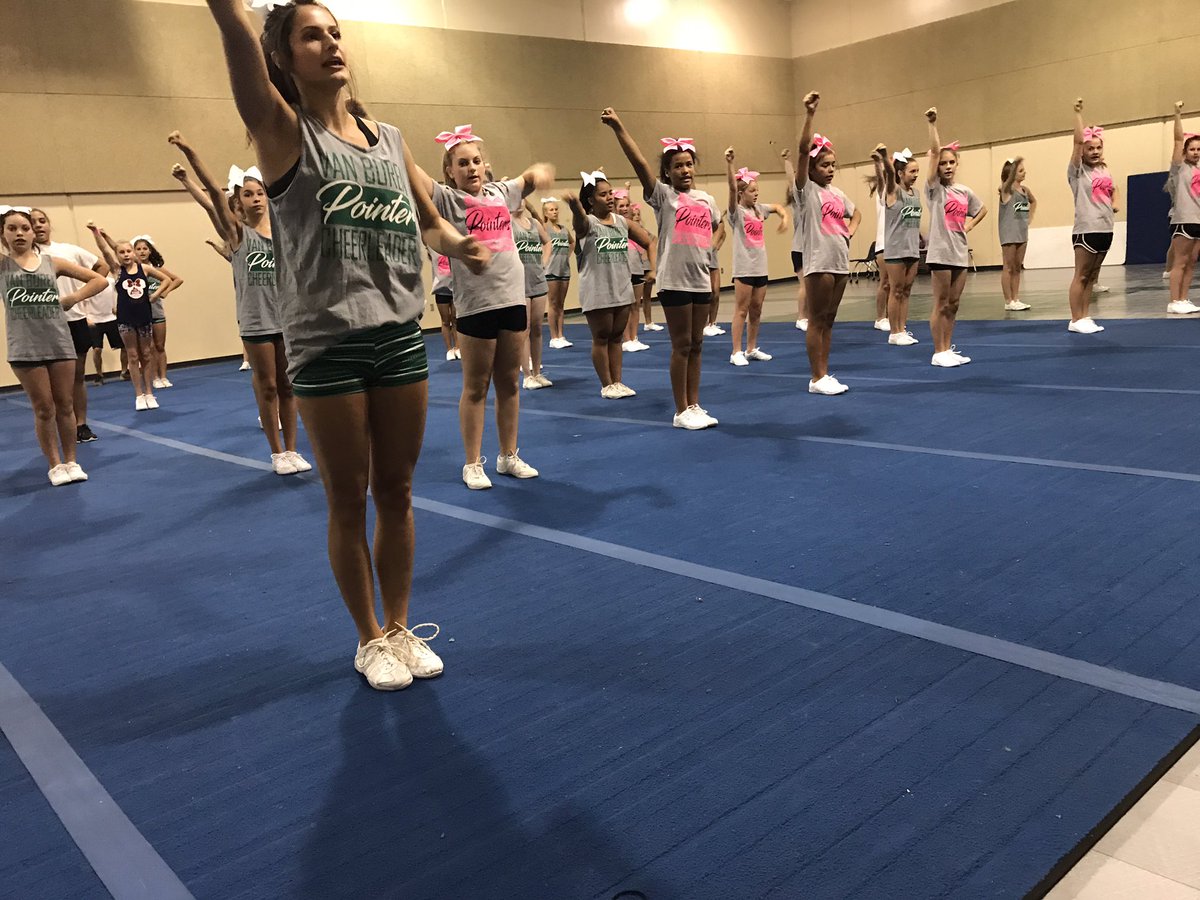 PointerCheer's tweet photo. Great first day of Cheer Clinic. #VBCheer #PointerPride πΆπ https://t.co/oHDh9E5EtV