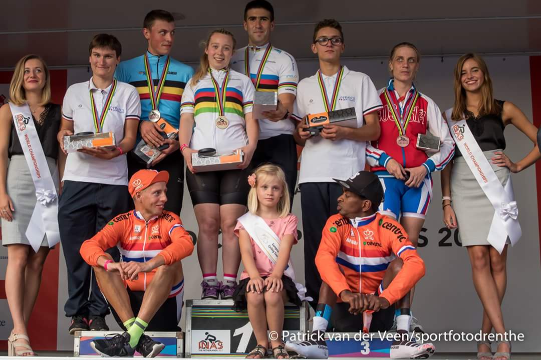 SPORTVirtus's tweet photo. Such a great opening day of comp at the #Assen2017 worlds!
@FFSASportAdapte grabbed three medals in the individual time trial๐ฅ๐ฅ๐ฅ๐ดโโ๏ธ https://t.co/dwjdNTCB2F