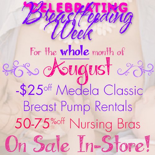 upperbreastside's tweet photo. We're celebrating #BreastfeedingWeek
All month of August! $25off #Medela Classic BreastPump Rentals
50-75%off #NursingBras On Sale In-Store! https://t.co/X01iibNkef