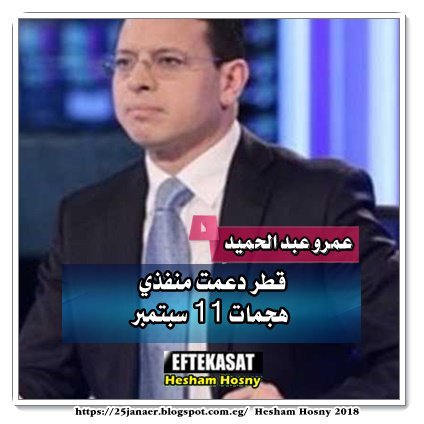عمرو عبد الحميد قطر دعمت منفذي هجمات 11 سبتمبر