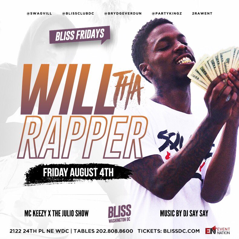 Mesmorized_'s tweet photo. #DmvRave @BlissClubDc
WillThaRapper Perfoming Live 
Friday August 4th ACE BDAY BASH😈📶🍾tables and tics 240•469•0833 @ace_guapo24 #Squad2x https://t.co/itEL81a9vm