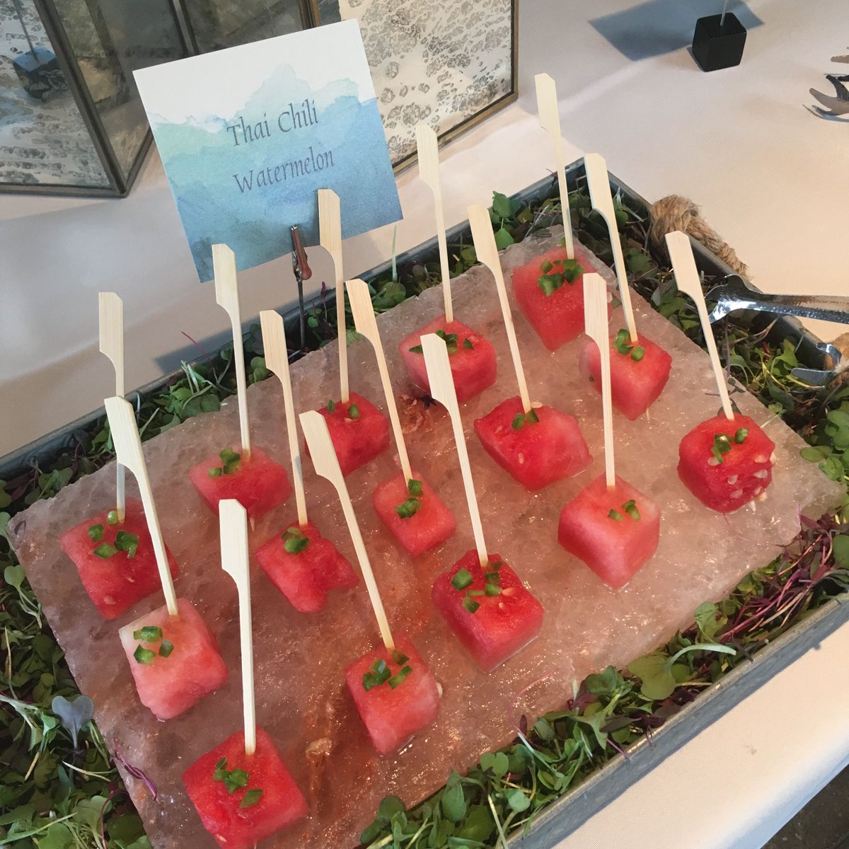 Nothin' more refreshing than Thai Chili Watermelon cubes on a hot summer day! #TastyTuesday
 #summer #tastytuesday #Randievents #eventdesign